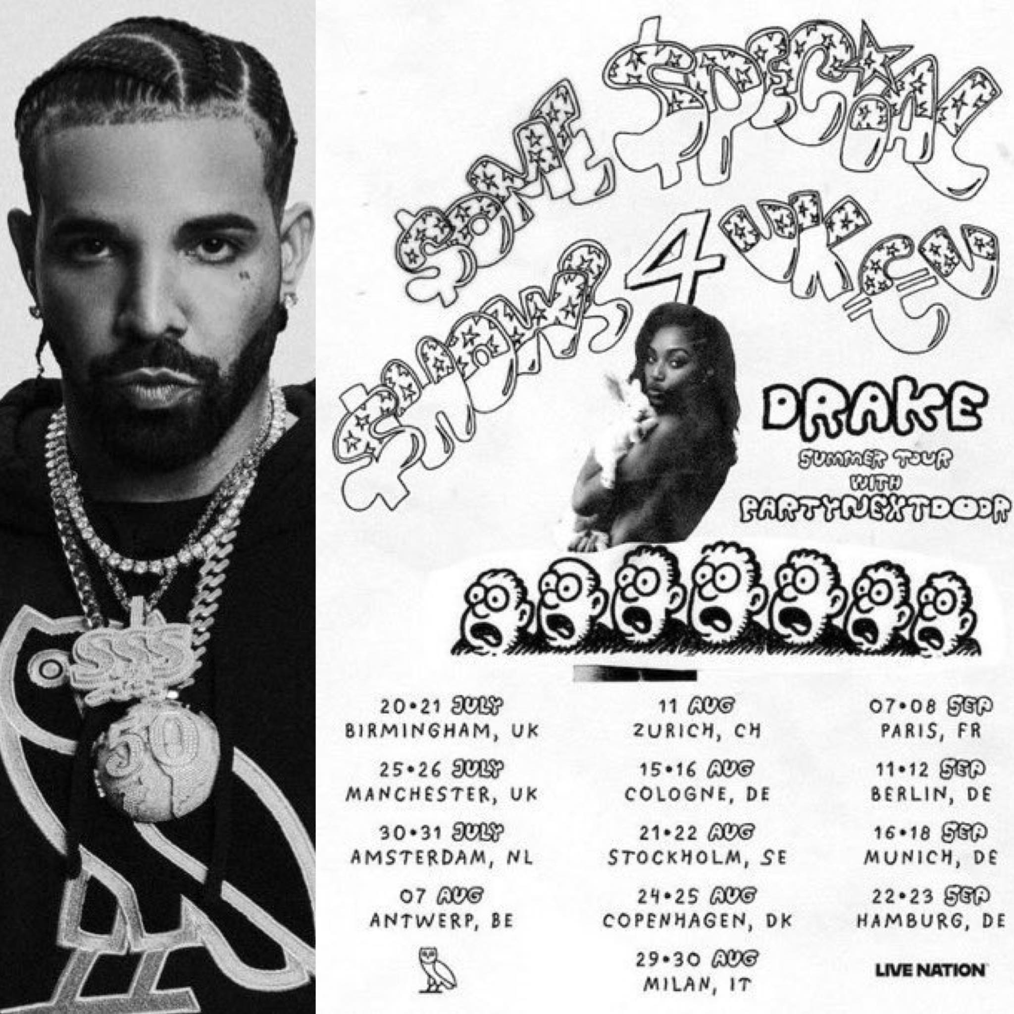 PARTYNEXTDOOR $ome $pecial $hows 4 Tour Poster